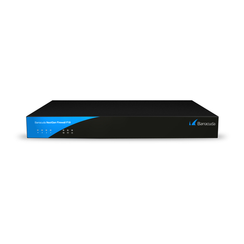 Barracuda NG Firewall F18 User manual Barracuda NG Firewall F18 User manual