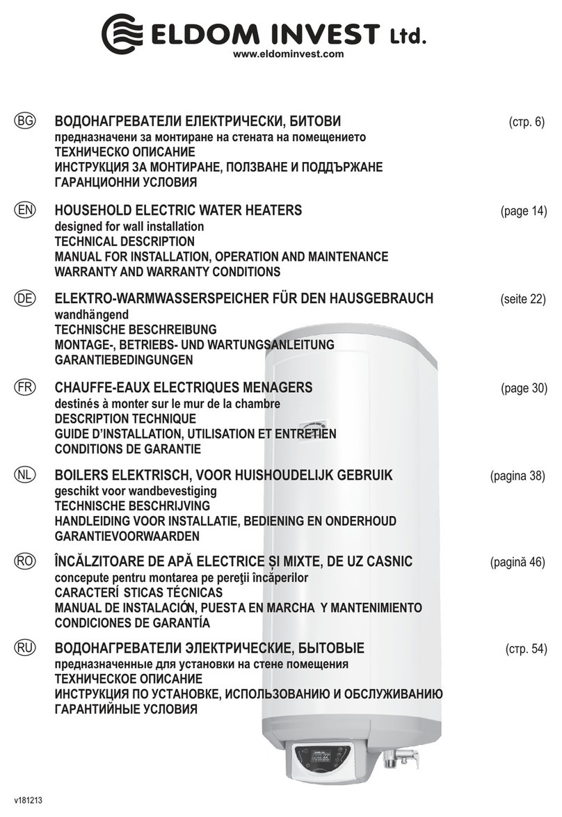 Eldom Invest 72269K TECHNICAL DESCRIPTION MANUAL FOR INSTALLATION, OPERATION AND MAINTENANCE WARRANTY AND WARRANTY CONDI Eldom Invest 72269K TECHNICAL DESCRIPTION MANUAL FOR INSTALLATION, OPERATION AND MAINTENANCE WARRANTY AND WARRANTY CONDI