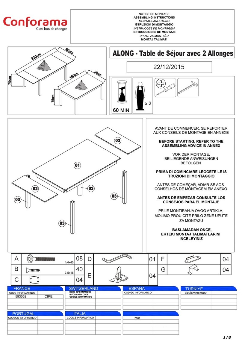CONFORAMA Along User manual