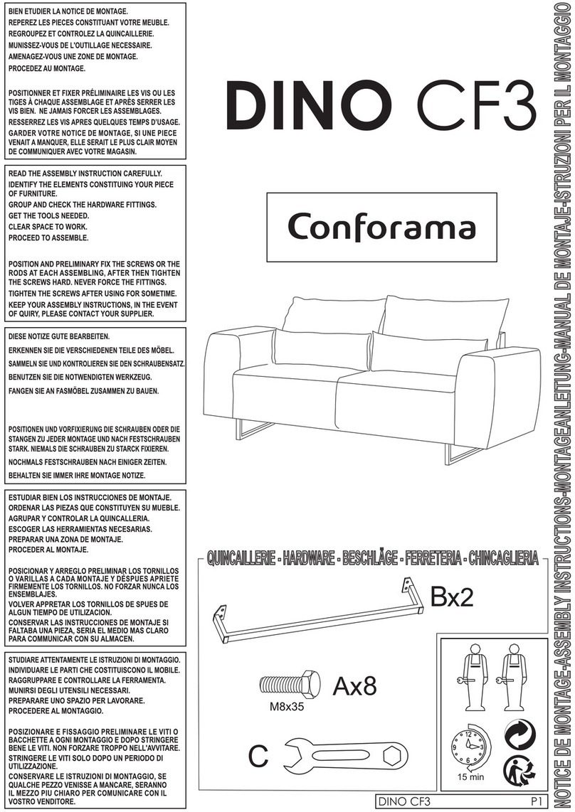 CONFORAMA DINO CF3 Assembly instruction
