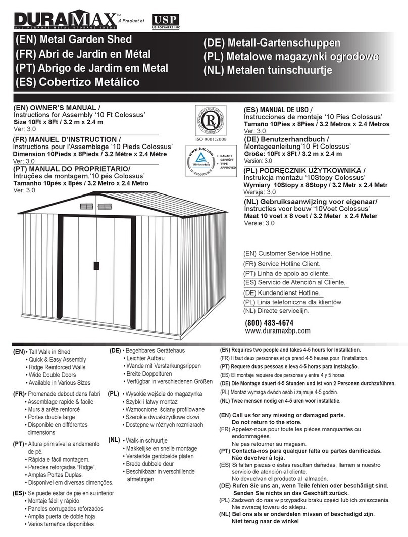 USP DURAMAX 10 Ft WoodSide User manual USP DURAMAX 10 Ft WoodSide User manual
