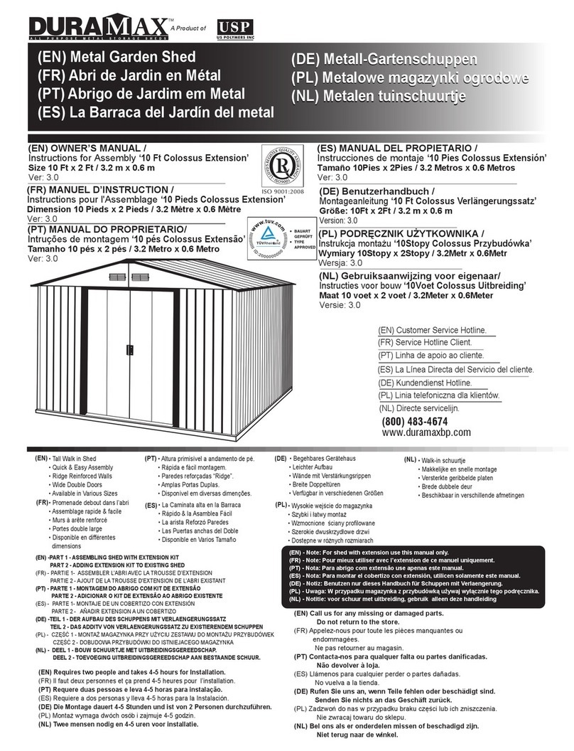 USP DURAMAX 10 Ft WoodSide User manual USP DURAMAX 10 Ft WoodSide User manual