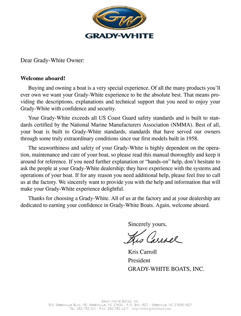 Grady-White Boats BIMINI 306 owner's manual