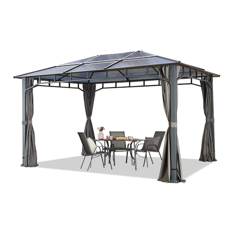 toolport SUNSET Deluxe 3 m x 4 m Assembly instructions