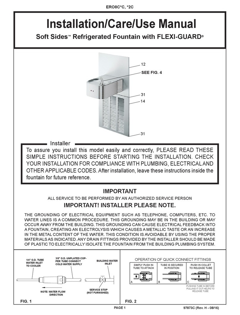 Elkay Soft Sides ERO8C-C Installation, care & use manual