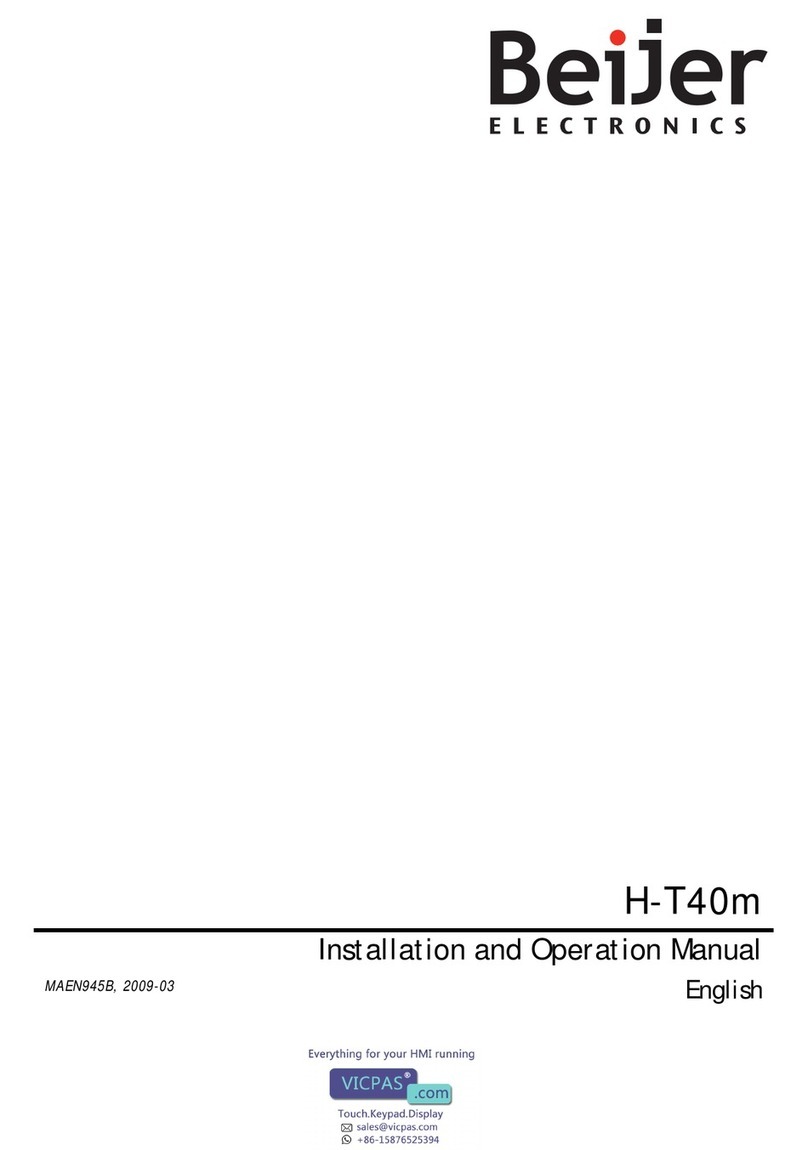 BeiJer H-T40m Series Installation and operation manual