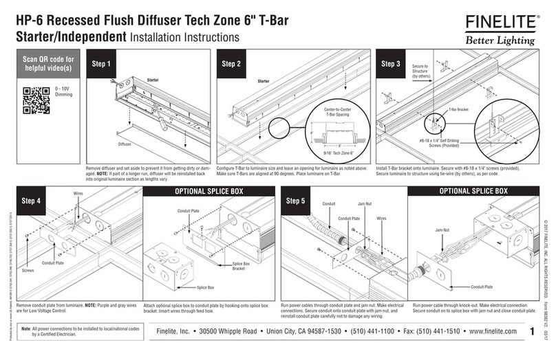 Finelite HP-6 Recessed Flush Diffuser Tech Zone 6"... User manual Finelite HP-6 Recessed Flush Diffuser Tech Zone 6"... User manual