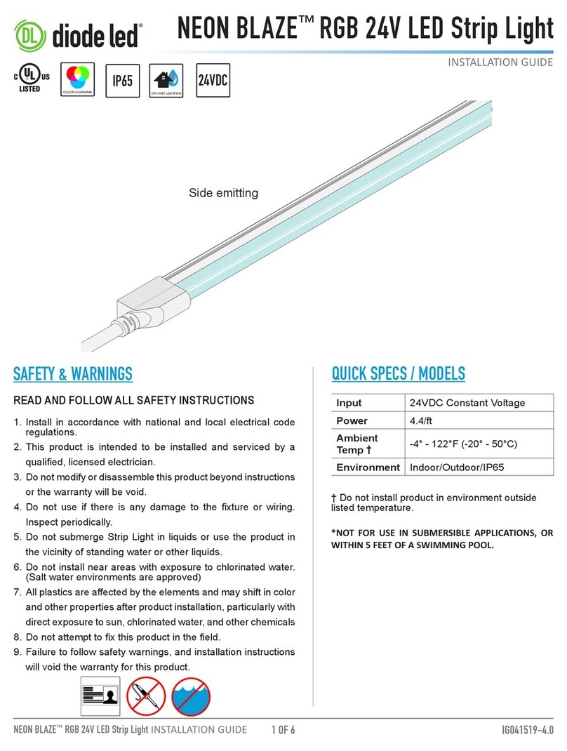 DIODE LED NEON BLAZE RGB 24V LED Strip Light installation guide DIODE LED NEON BLAZE RGB 24V LED Strip Light installation guide