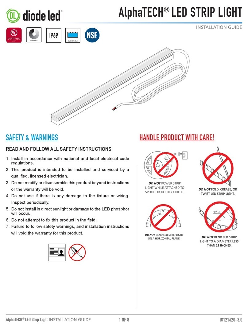 DIODE LED AlphaTECH LED STRIP LIGHT installation guide