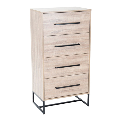 Birlea CONRAD 4 DRAWER NARROW CHEST SILVER OAK User manual Birlea CONRAD 4 DRAWER NARROW CHEST SILVER OAK User manual