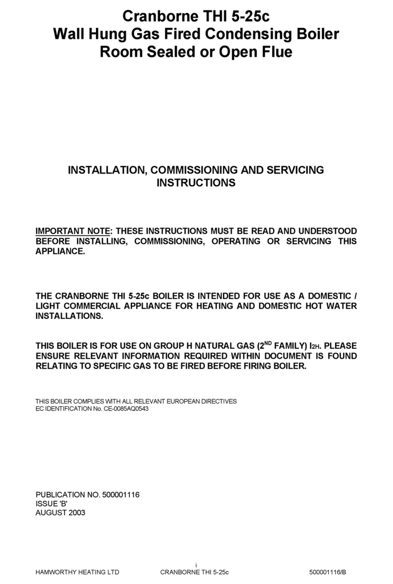 Cranborne THI 5-25c Installation, commissioning and servicing instructions