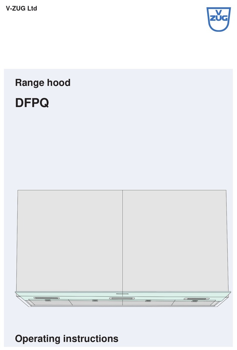 V-ZUG DFPQ Series operating instructions