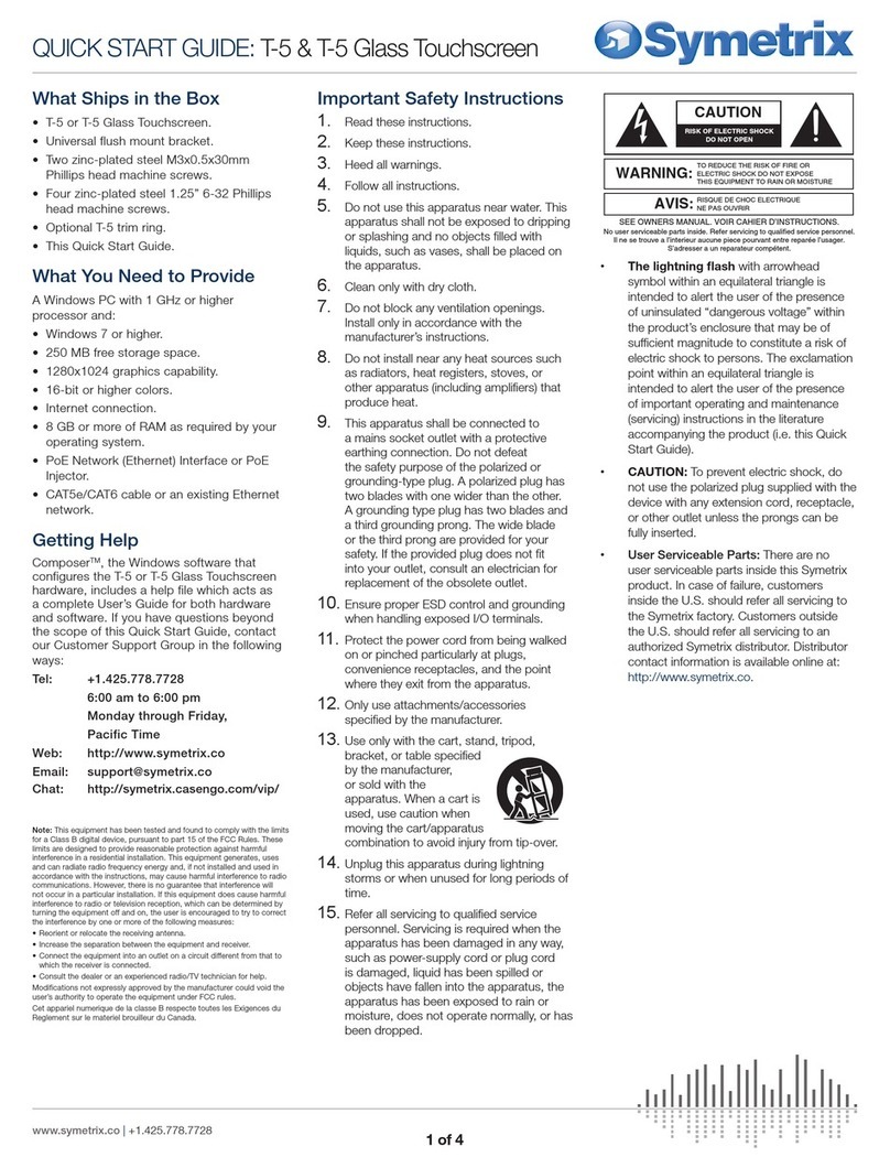 Symetrix T-5 User manual