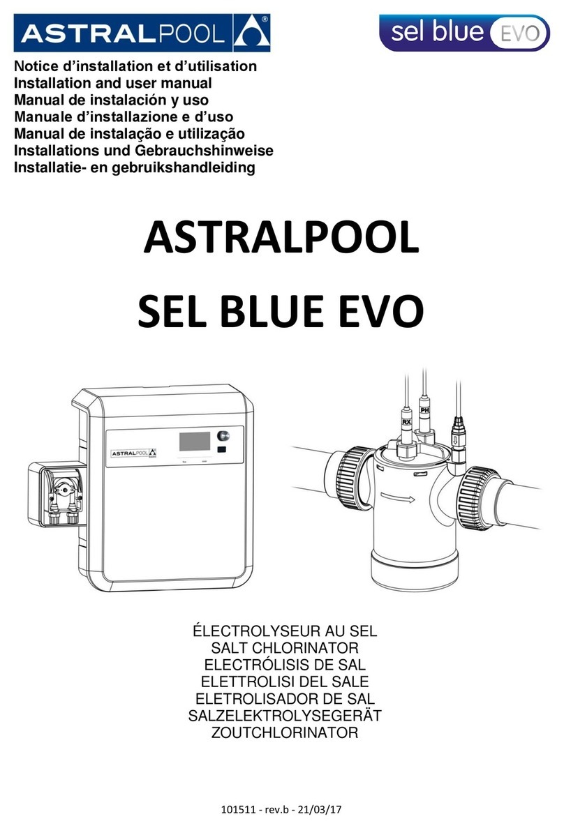 Astral Pool SEL BLUE EVO Installation and user manual Astral Pool SEL BLUE EVO Installation and user manual