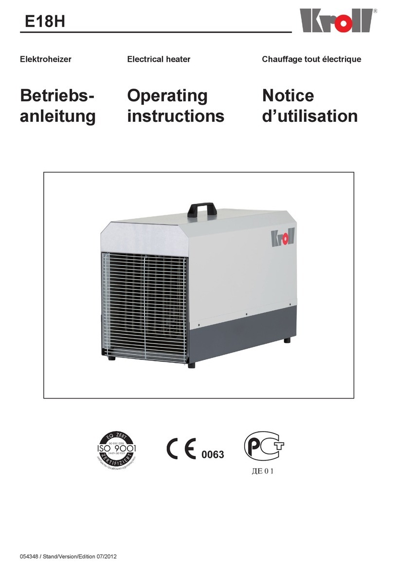 Kroll E18H operating instructions