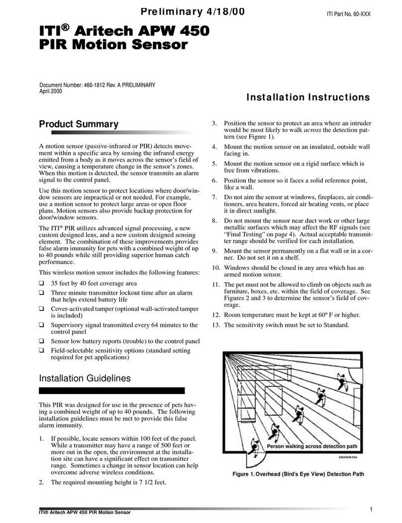 ITI Aritech APW 450 installation instructions
