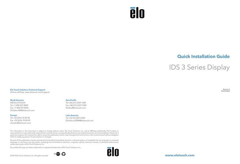 Elo TouchSystems IDS 3 Series User manual