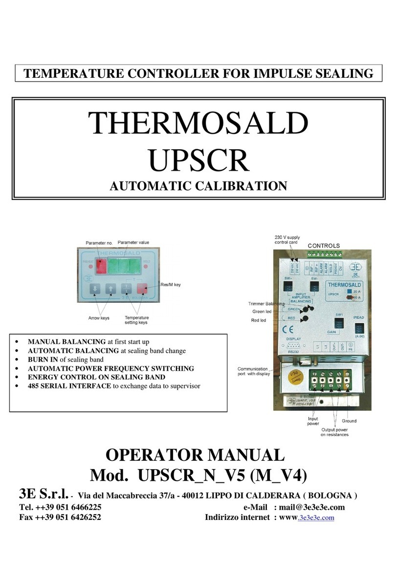 THERMOSALD UPSCR Series Operator's manual