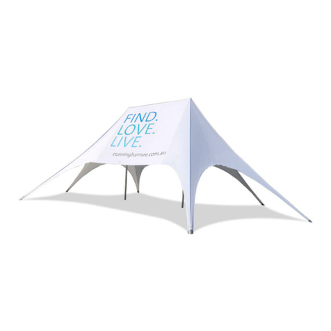 Extreme marquees 13.5m x 8.5m DOUBLE POLE STAR SHADE installation instructions