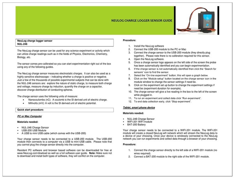 NeuLog NUL-246 User manual NeuLog NUL-246 User manual