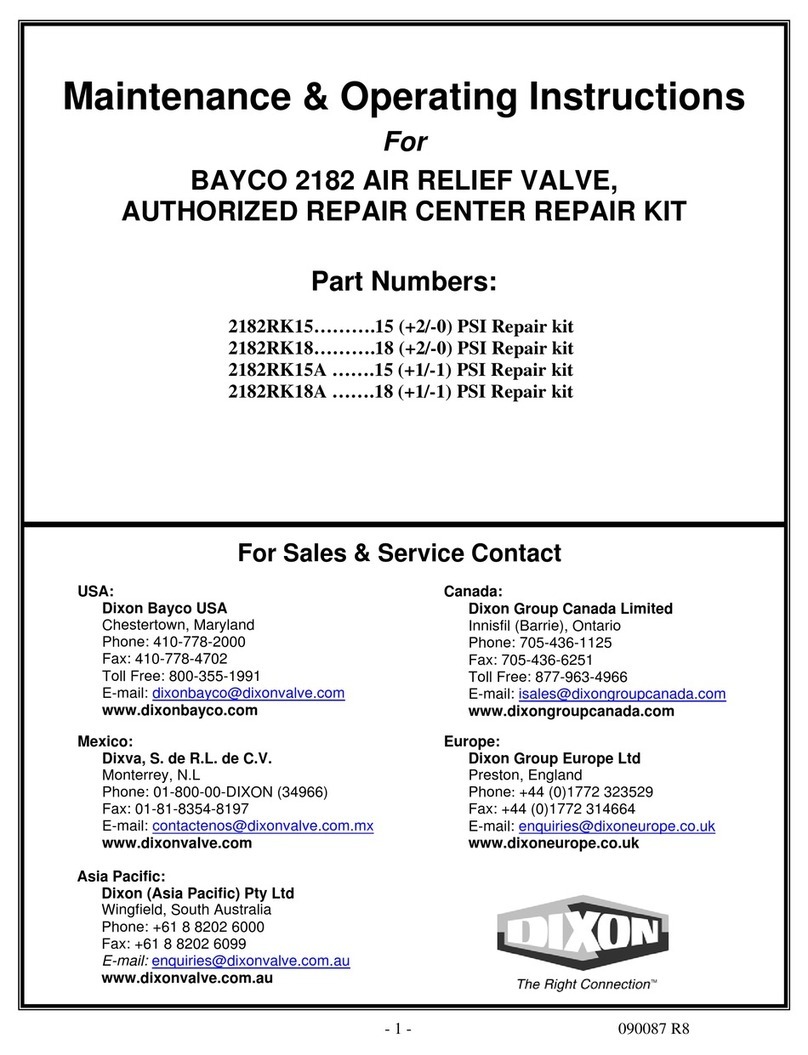 Dixon BAYCO 2182 Series Operating and maintenance manual