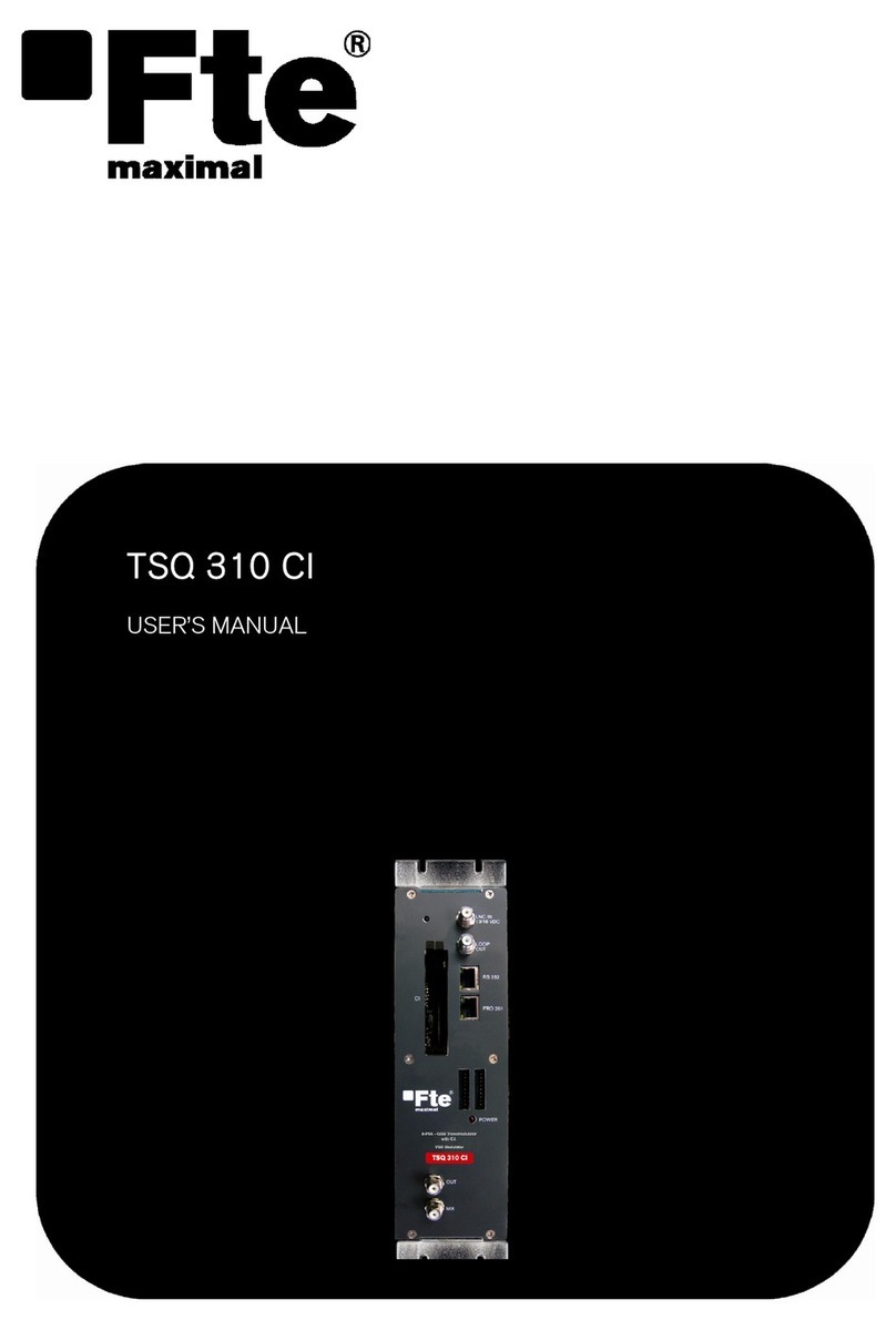 FTE Maximal TSQ 310 CI user manual