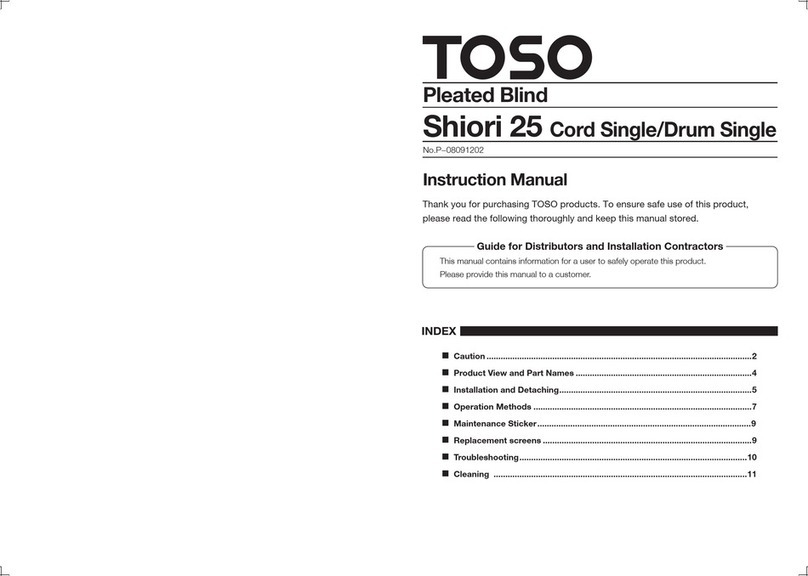 TOSO Shiori 25 Cord Single User manual