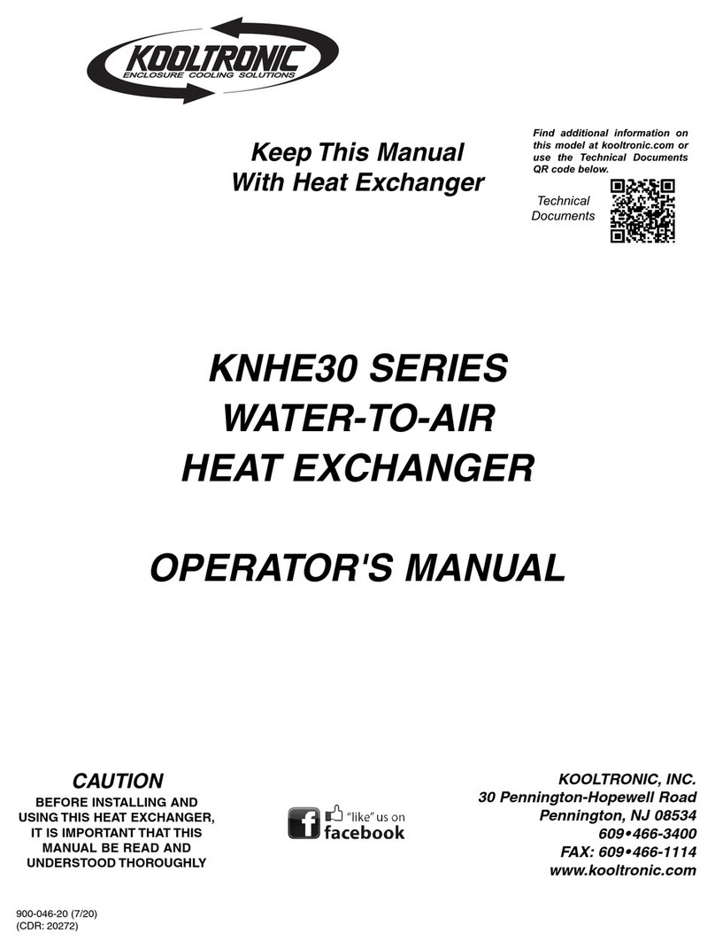 Kooltronic KNHE30 Series Operator's manual