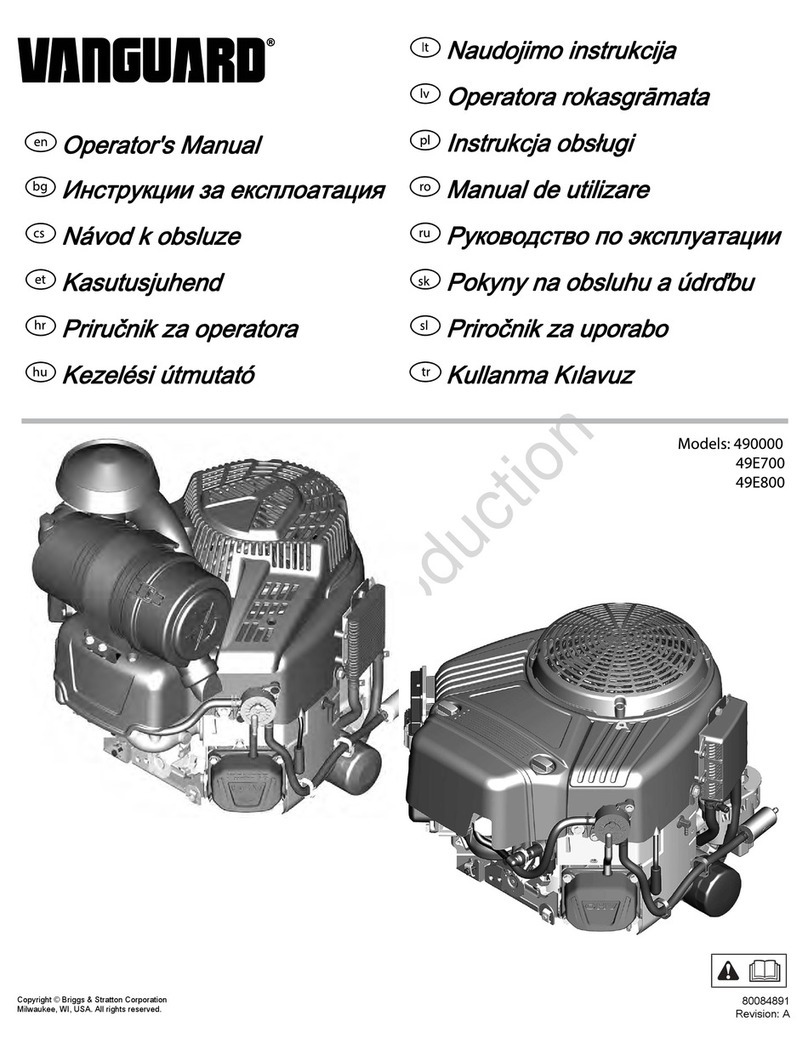 Briggs & Stratton Vanguard 490000 User manual