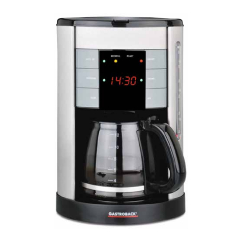 Gastroback DESIGN COFFEE AROMA PLUS User manual