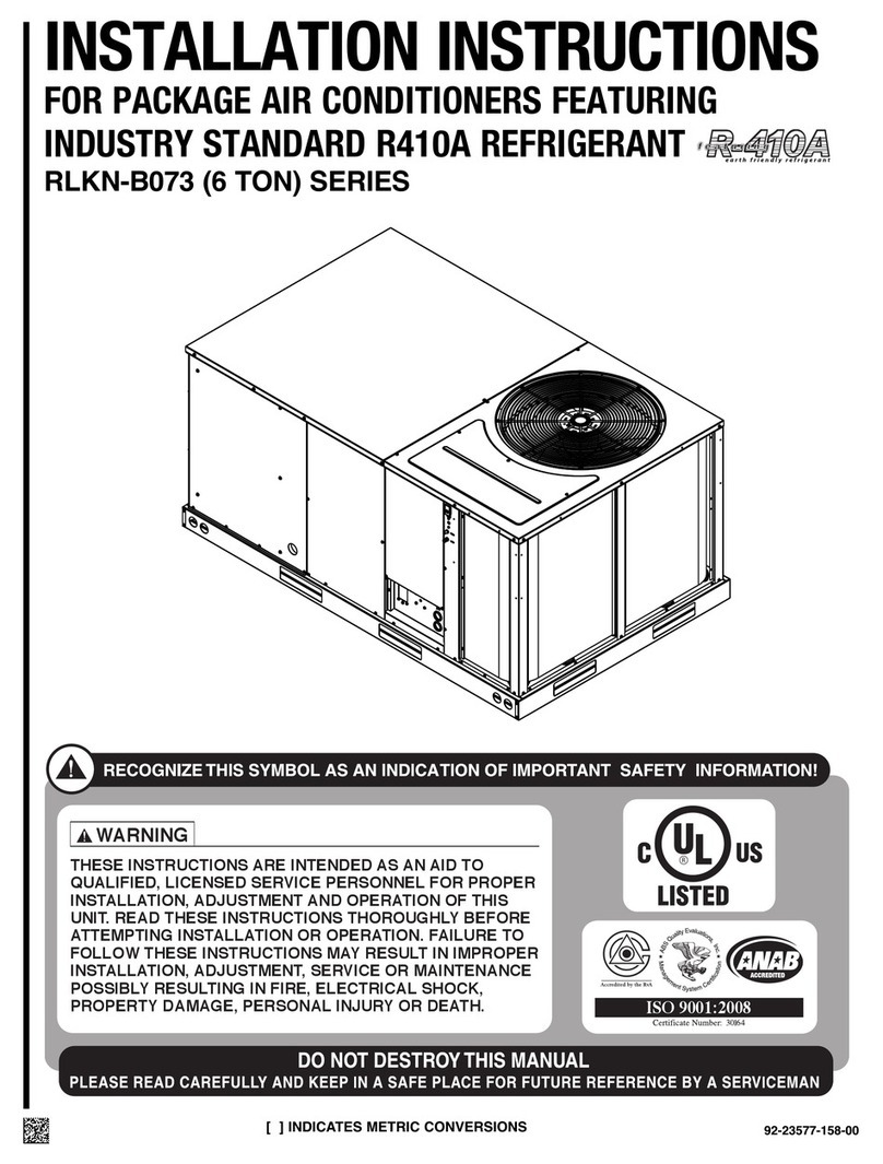 Rheem RLKN-B073 Series User manual