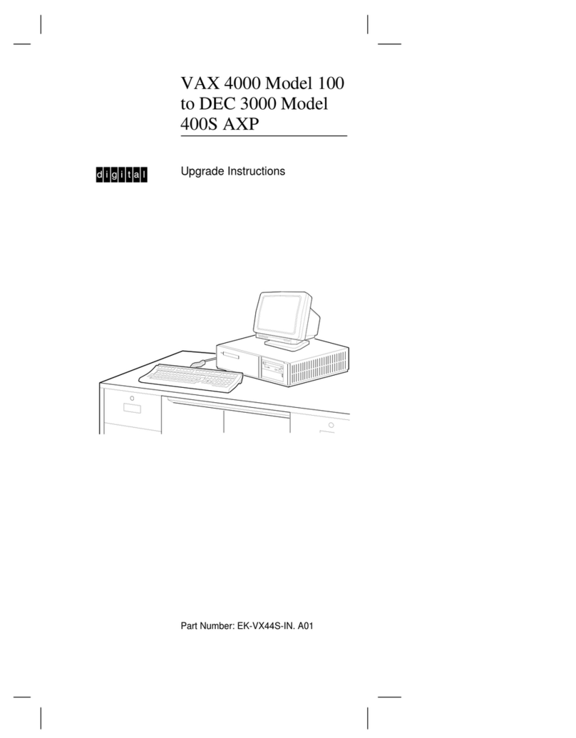 Digital Equipment VAX 4000 Model 100 Quick start guide