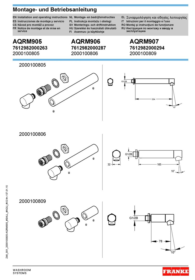 Franke AQRM905 User manual Franke AQRM905 User manual