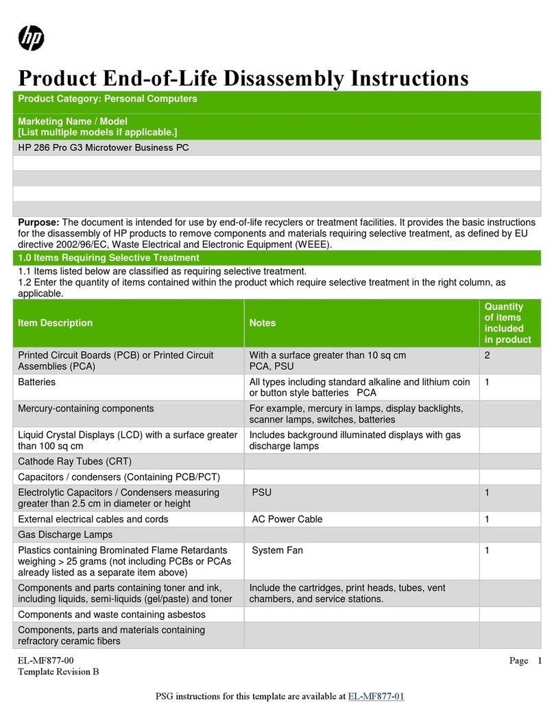HP 286 Pro G3 Installation instructions