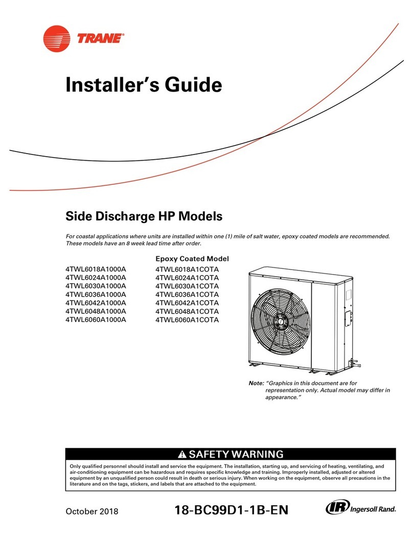 Ingersoll-Rand Trane 4TWL6018A1000A Assembly instructions