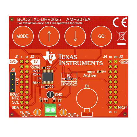 Texas Instruments DRV2625 Haptics BoosterPack User manual