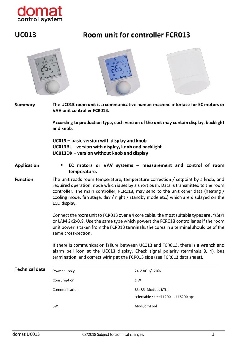 domat UC013 quick start guide