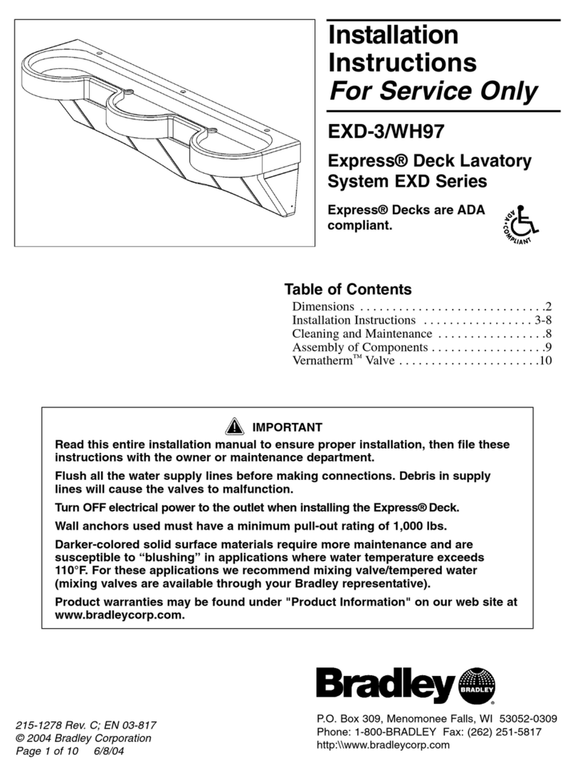 Bradley Express EXD Series User manual Bradley Express EXD Series User manual