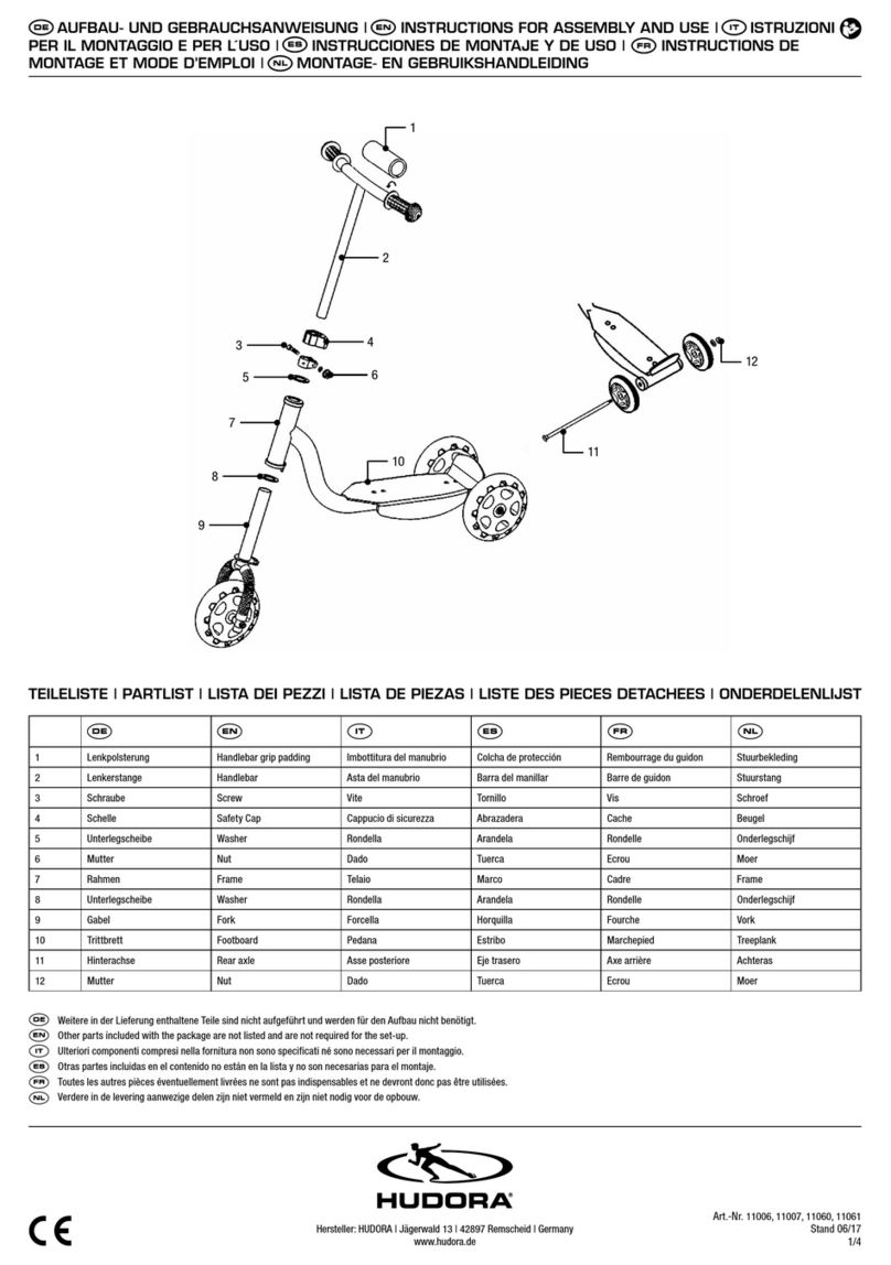 Hudora Kiddyscooter Series Mounting instructions