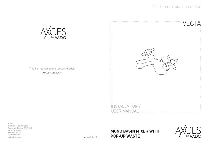 VADO AXCES VECTA AX-VEC-100-CP Instruction Manual