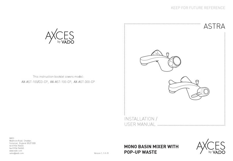 VADO AXCES ASTRA Series Instruction Manual