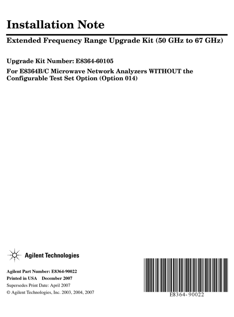 Agilent Technologies E8364-60105 Installation and operation manual