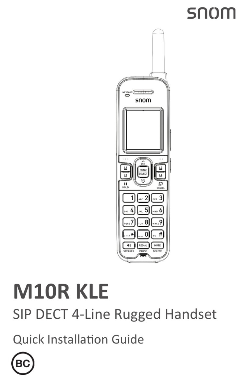 Snom M10R KLE User manual