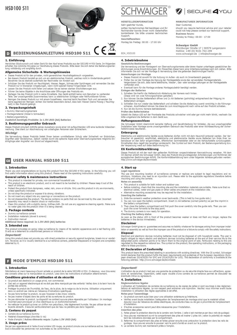 Schwaiger SECURE-4-YOU Series user manual