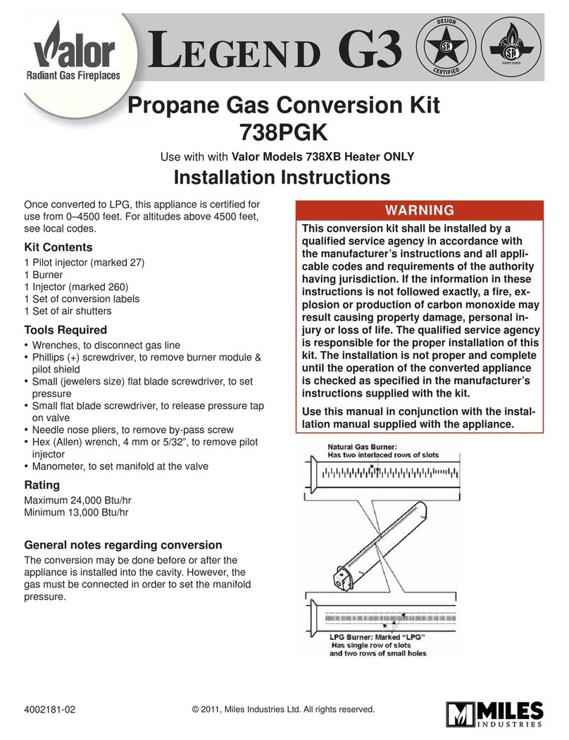 Valor LEGEND G3 Series User manual Valor LEGEND G3 Series User manual