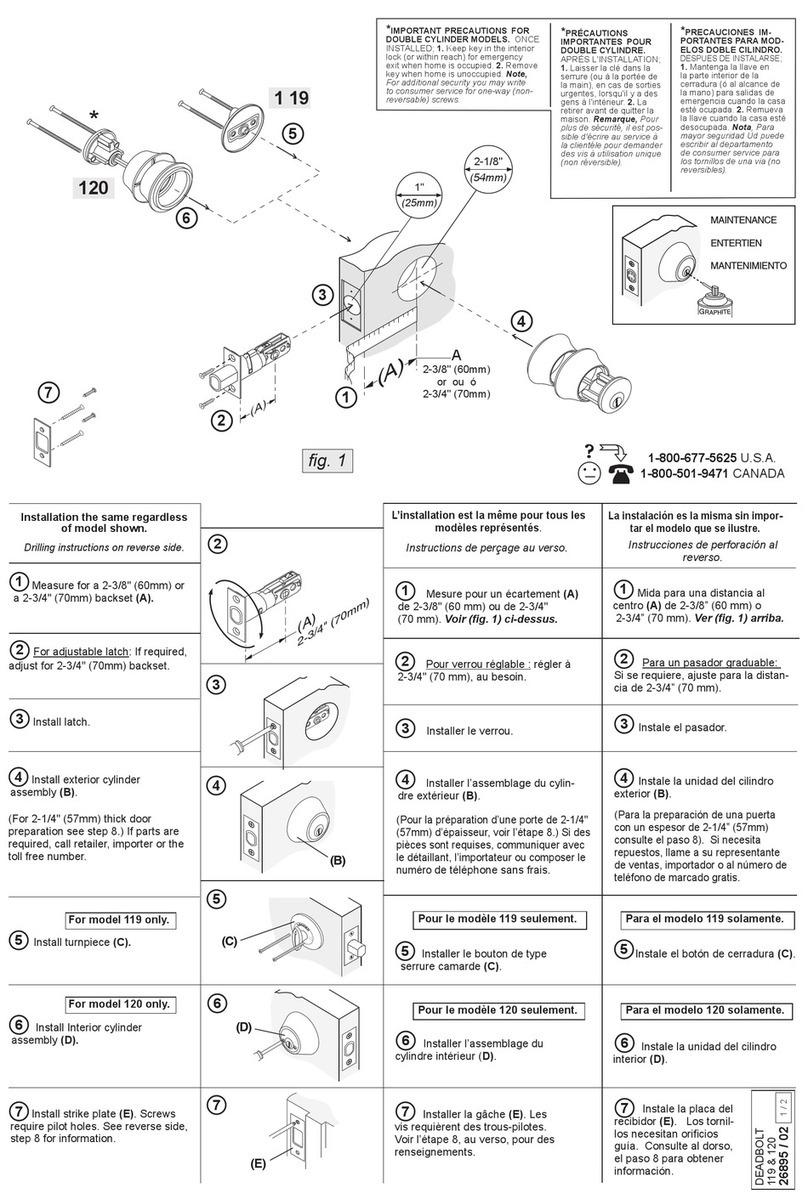 Weiser 26895 instructions