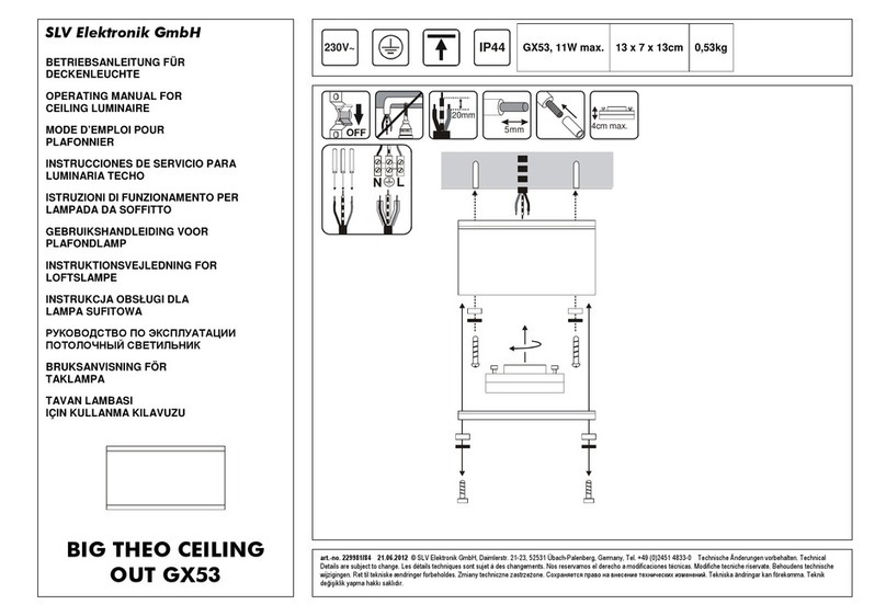 SLV BIG THEO CEILING OUT GX53 User manual SLV BIG THEO CEILING OUT GX53 User manual