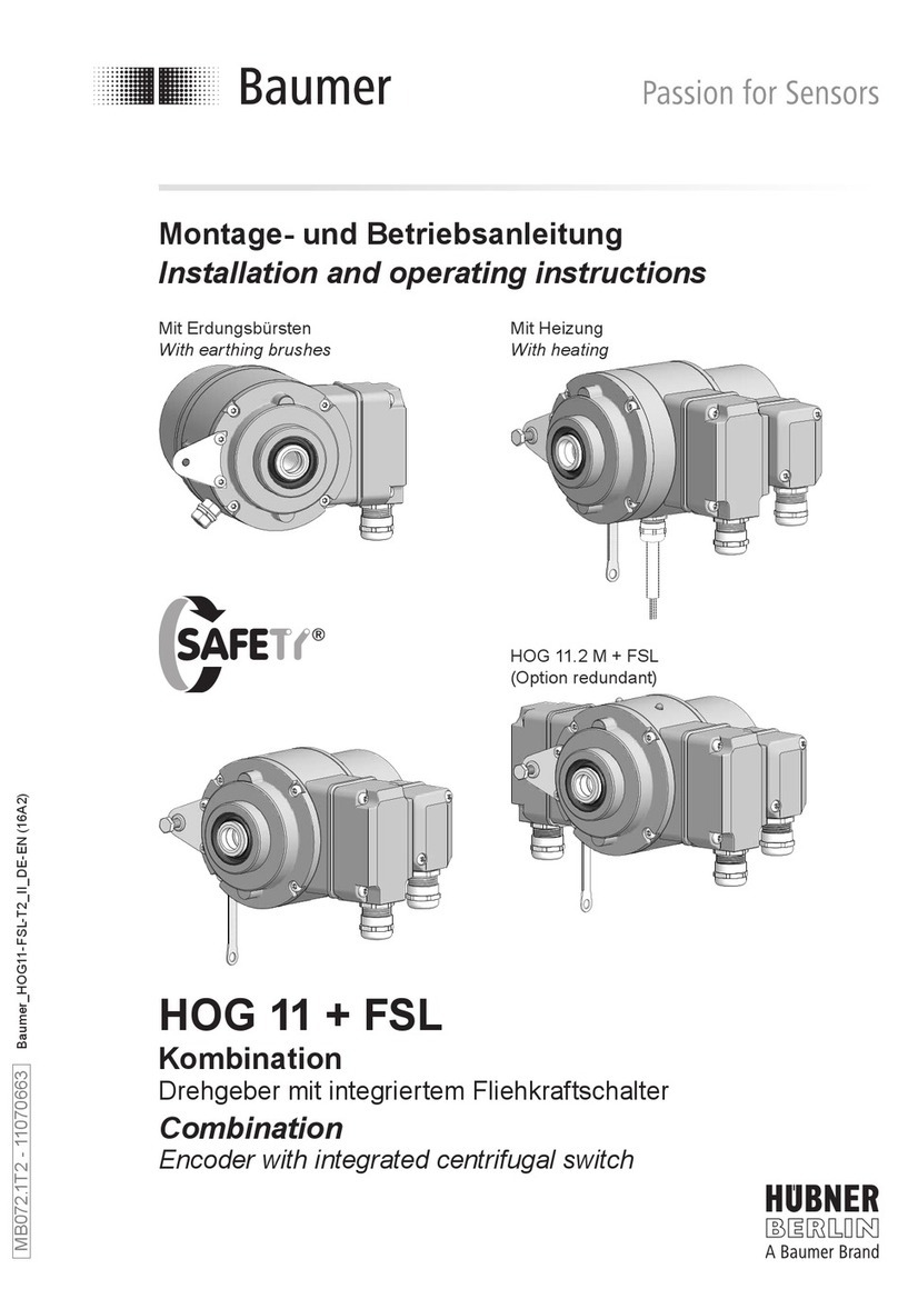 Baumer HUBNER BERLIN HOG 11 Installation and operating instructions
