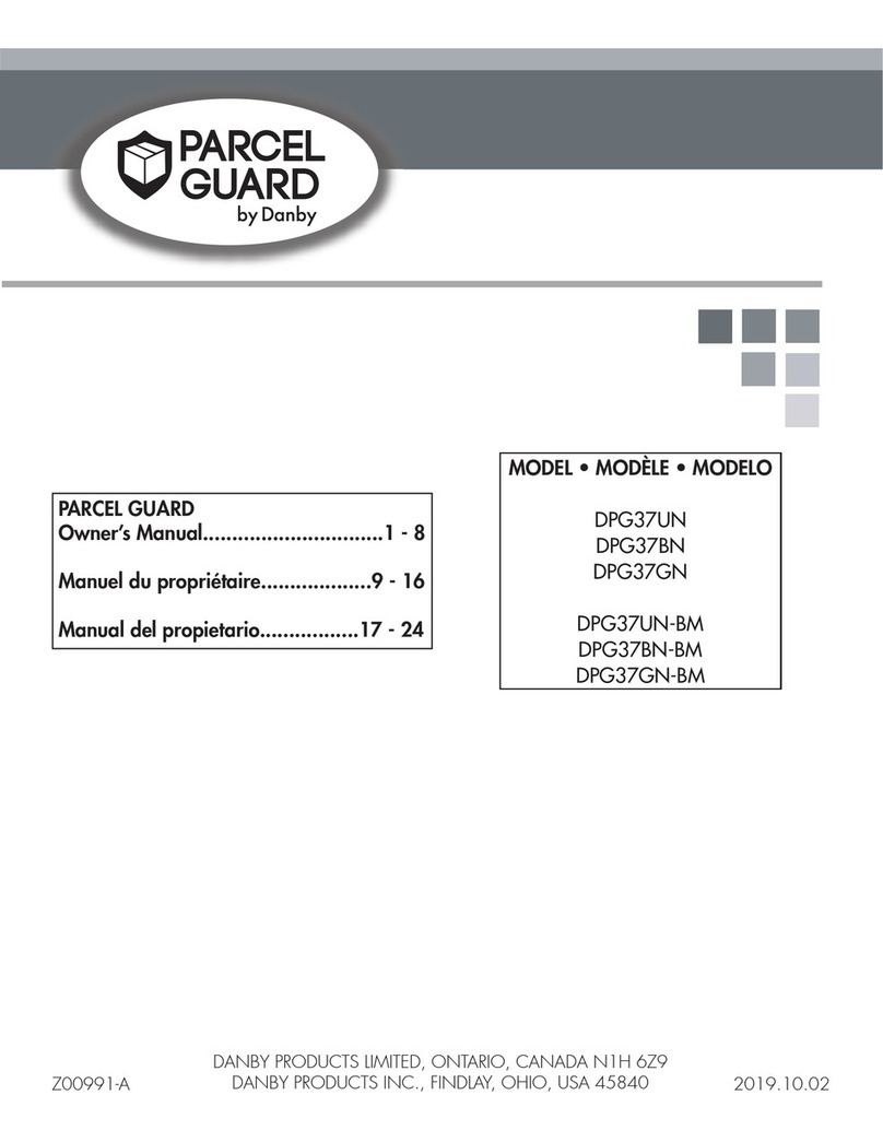 Danby Parcel Guard Series owner's manual