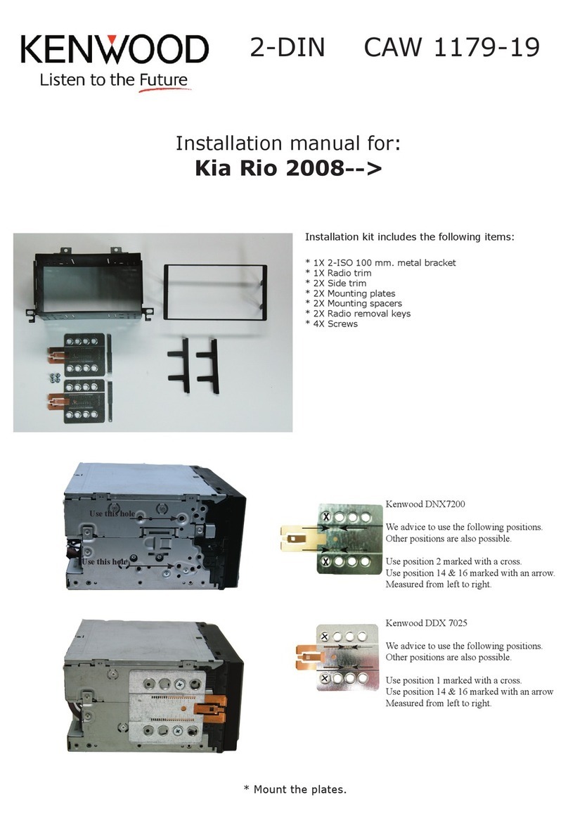 Kenwood CAW 1179-19 installation manual